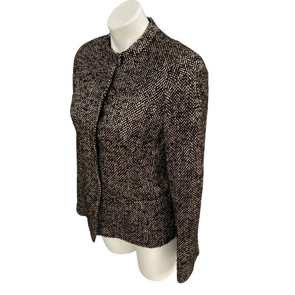 Jones New York Blazer Womens 6 Brown Tweed Jacket Professional Work Office - Picture 13 of 16